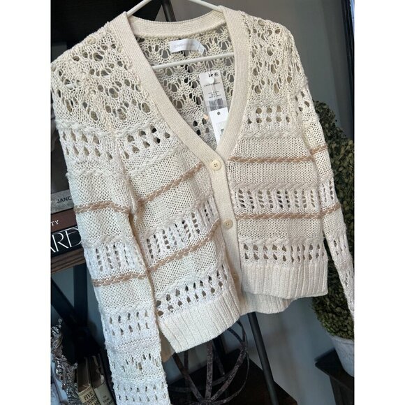 Jonathan Simkhai Joyce Cardigan Bone Multi Womens Size Medium - Picture 7 of 9